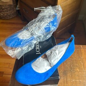 COPY - Blue suede, J.Crew ballet flats